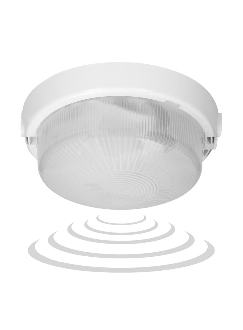 8080T/MAT-RIVA/MS oprawa oświetleniowa z mikrofalowym czujnikiem ruchu 100W E27 IP44 szkło mato A211