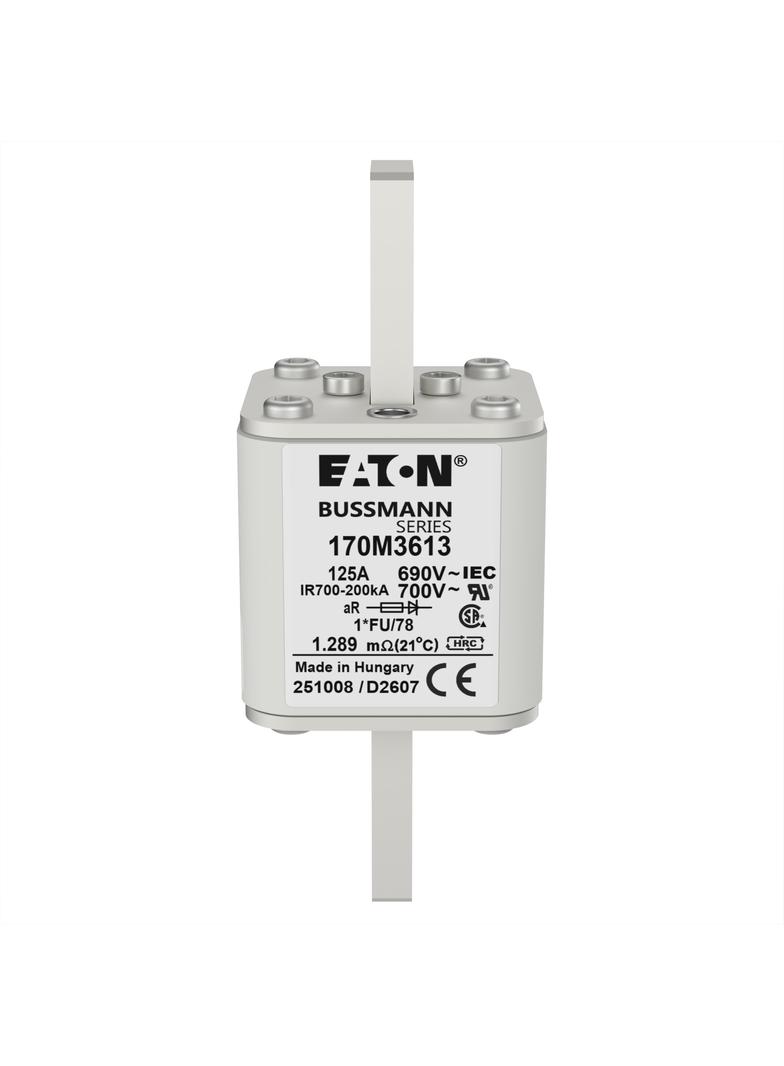 FUSE 125A 690V 1 FU 78 AR UC Wkładka szybka 125A AC 690V rozmiar 1 45x45x110 mm aR, 170M3613 EATON