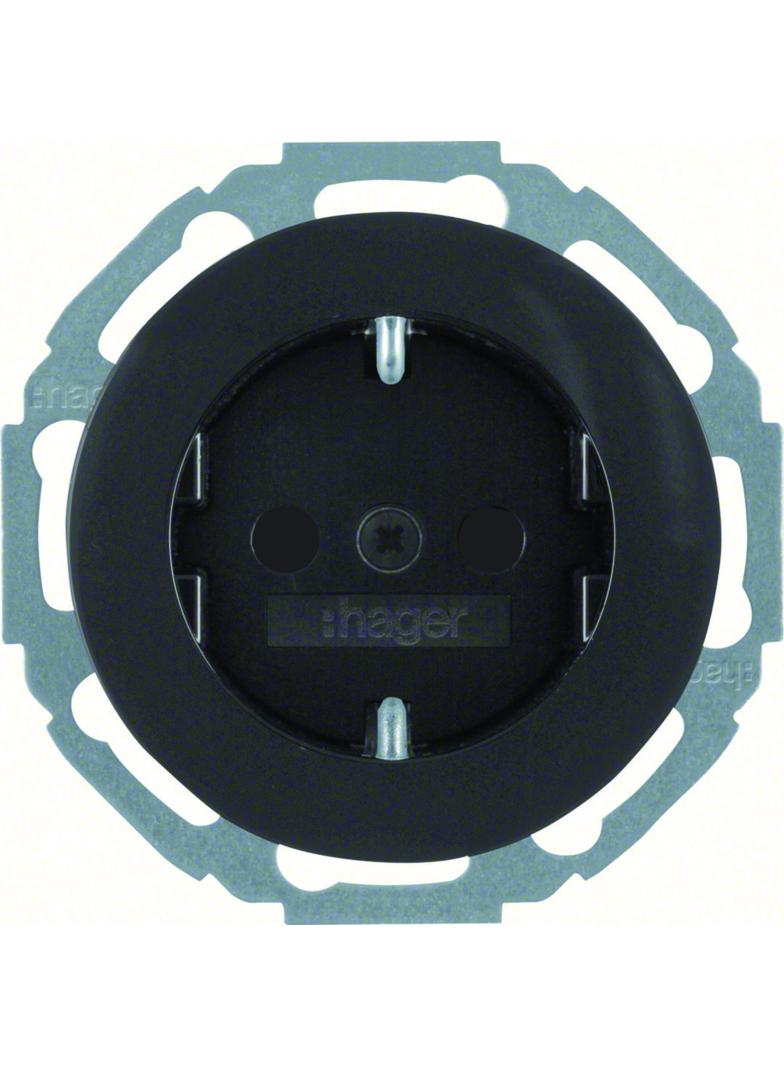 R.classic Gniazdo SCHUKO czarny Berker 47552045 WLS1200BG HAGER