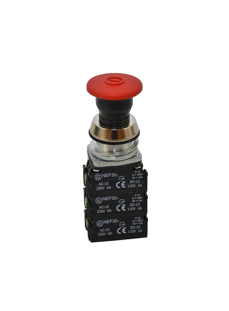 Przycisk NEF30-UDRX5Y czerwony W0-NEF30-UDR X5Y C PROMET