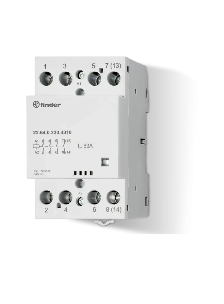 Stycznik modułowy 3 Z + 1 R; 63A; 120V AC/DC; mech. wskaźnik zadziałania