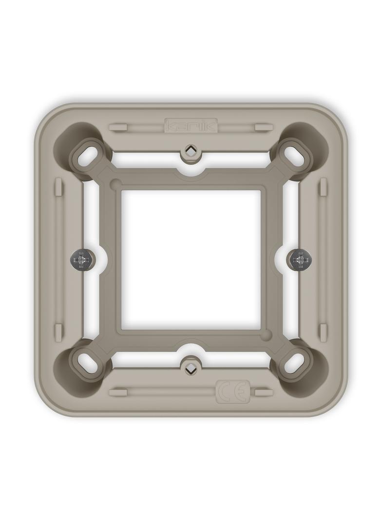 Puszka natynkowa pojedyncza zaokrąglona ICON i MINI taupe
