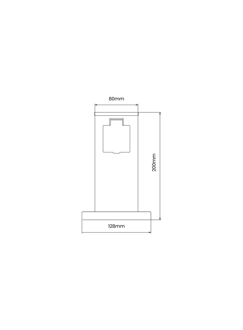 MILAGRO Słupek Ogrodowy Electric 20cm 2 Gniazda