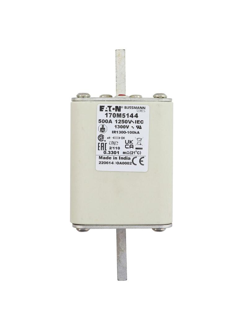 500A 1250V 2/110 aR INDICATOR FUSE Wkładka szybka 500A AC 1250V rozmiar 2 61x75x138 mm aR D 170M5144