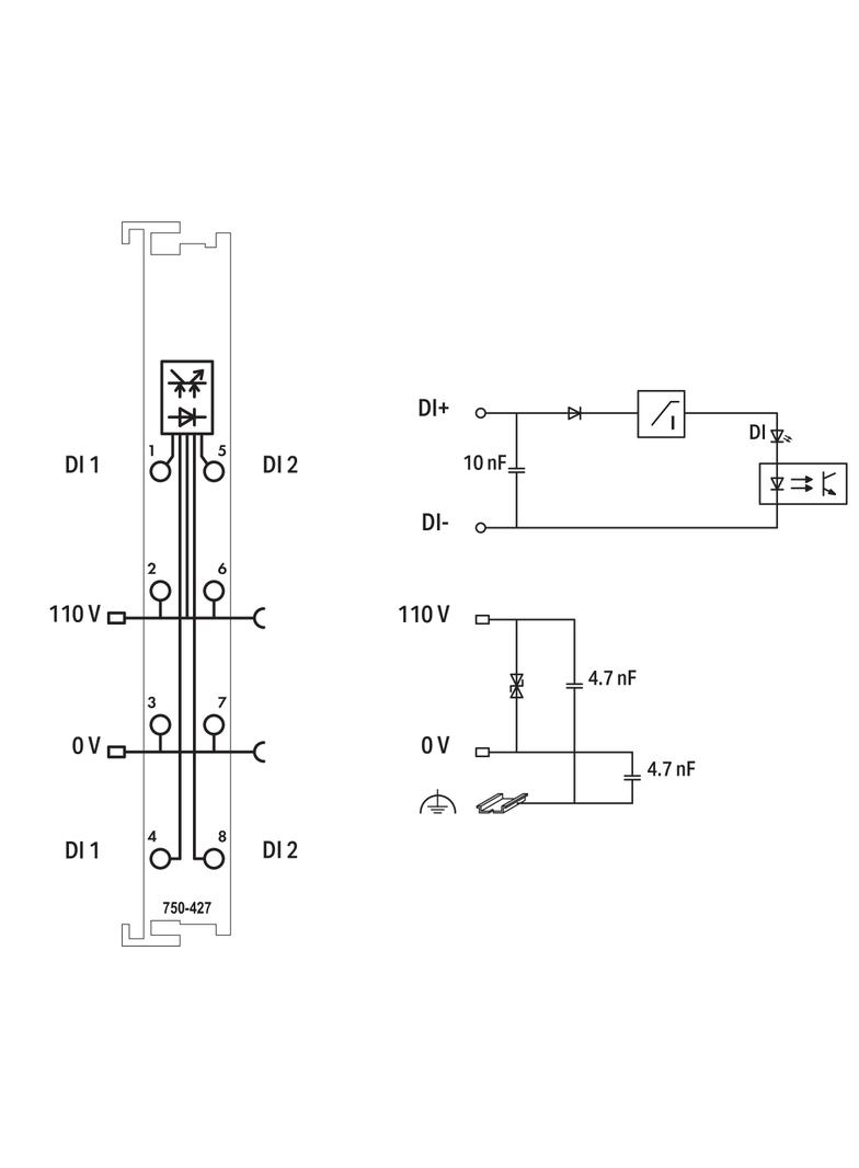 moduł 2DI 110 V DC WAGO