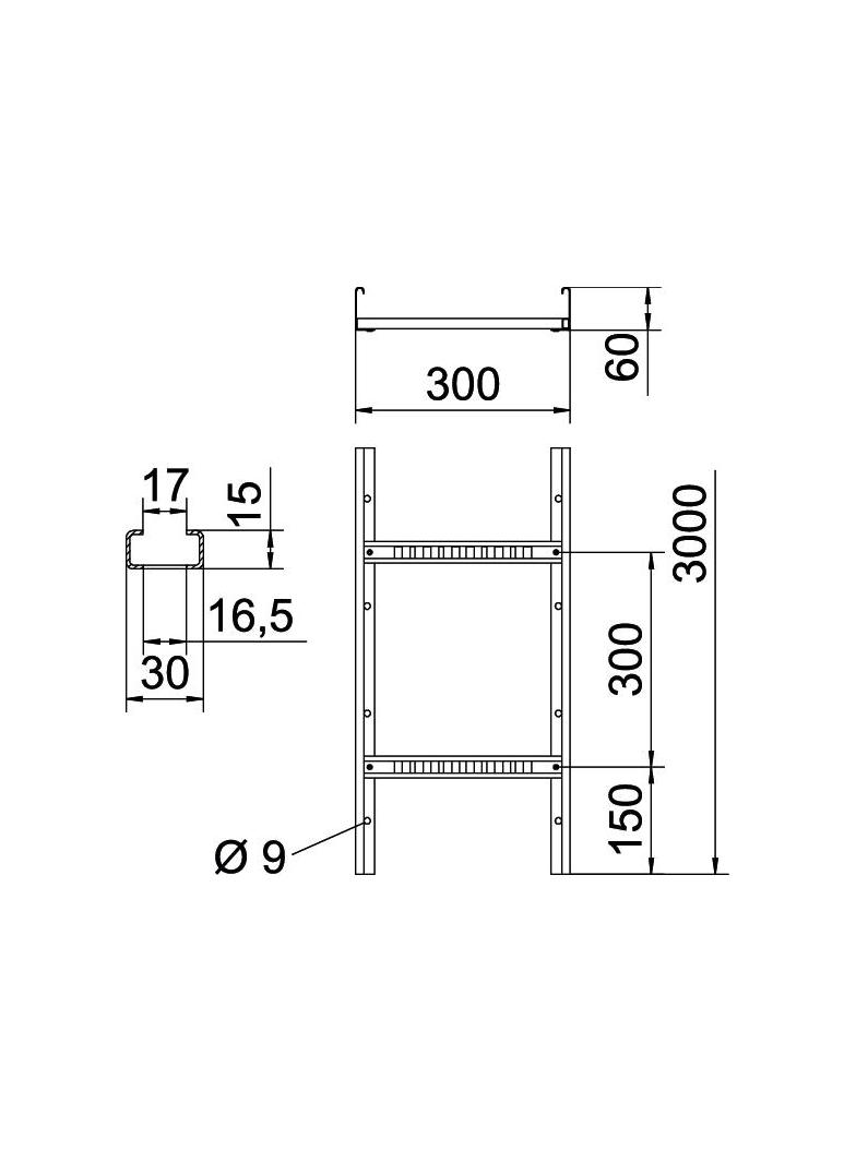 DRABINKA LG 60X300 FS 3M