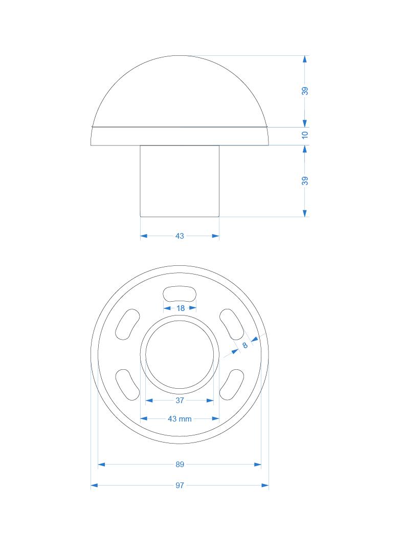 Grzybek sztycowy ochronny GSO 20.1 OPATÓWEK