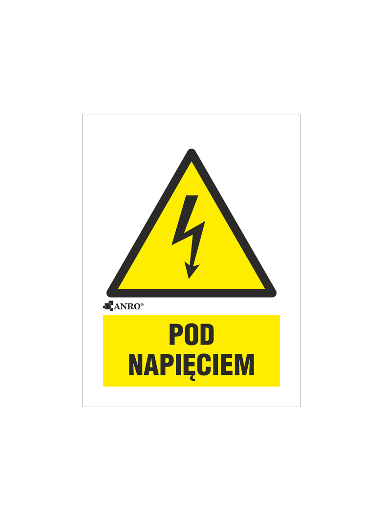 POD NAPIĘCIEM   52X74, FOLIA SAMOPRZYLEPNA