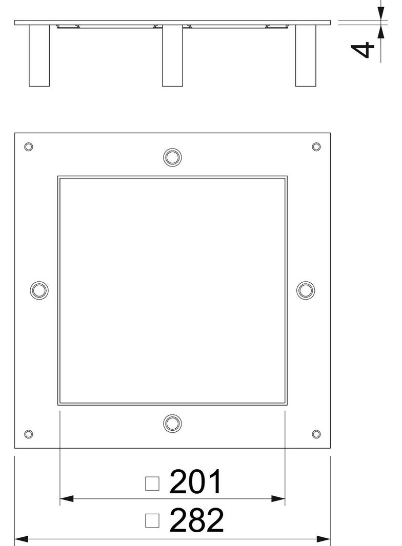 DUG 250-3 4SL Pokrywa montażowa do wyż.obc.
