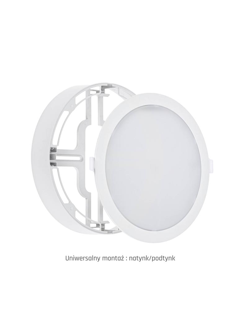 ALGINE ECO 2w1 NATYNK-PODT. DOWNLI 18W WW 230V 110st IP20 IK06 223x35mm BIAŁY okrąg 2200 lumen