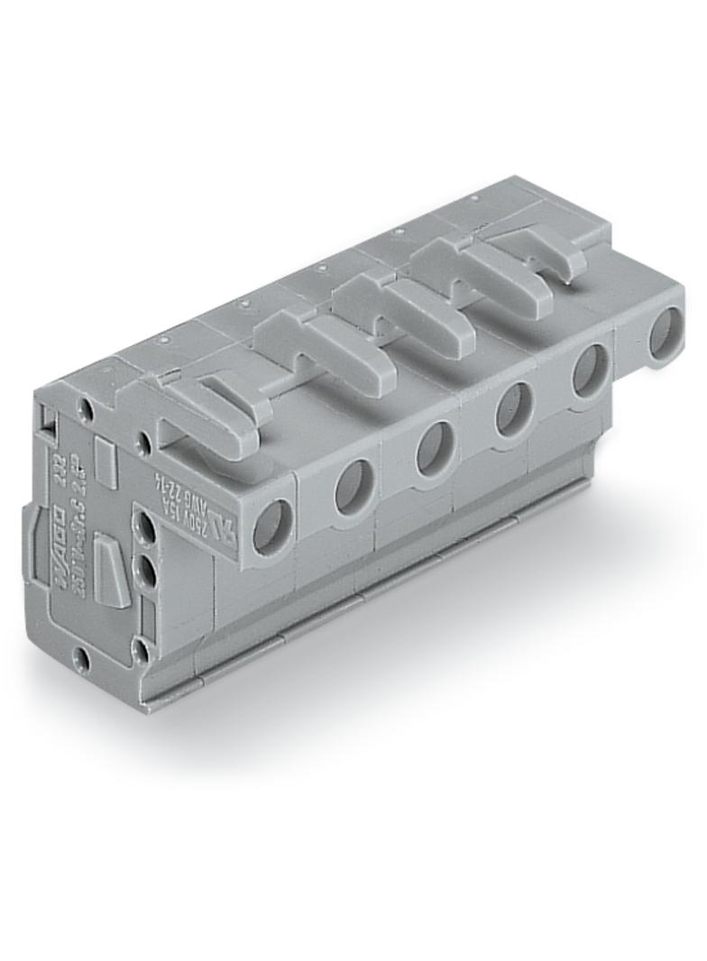 MCS-MIDI Classic gniazdo kątowe 10-bieg. szare raster 7,5 mm /25szt./ WAGO