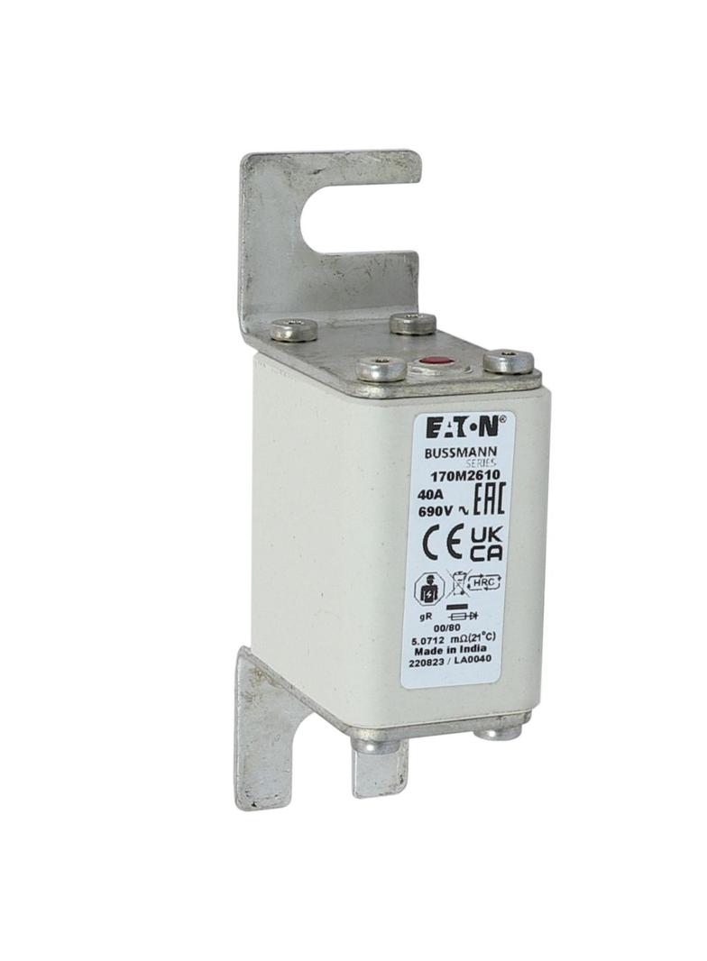 40A 690V IEC gR 00/80 SQ. BODY IND. FUSE Wkładka szybka 40A AC 690V DIN 00 30x51x100 mm g 170M2610 E