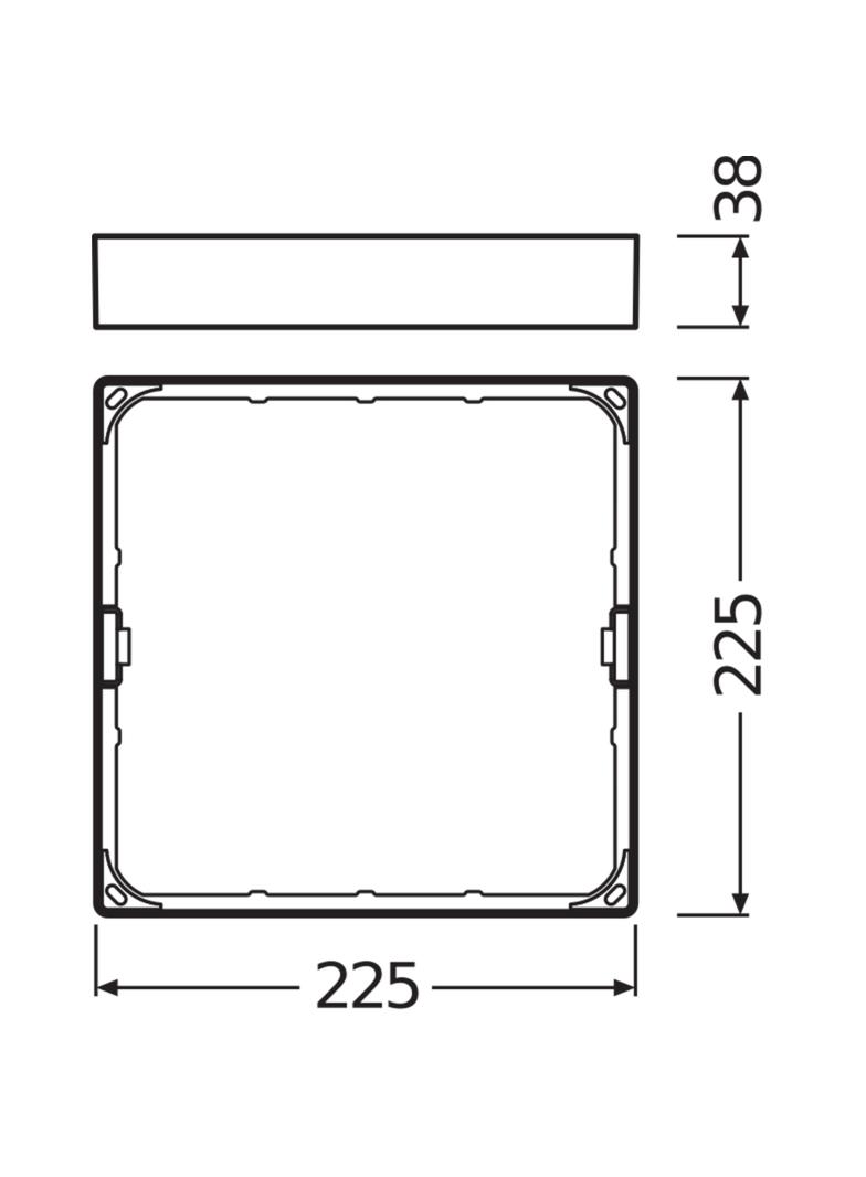 Ramka do montażu powierzchniowego Opraw DOWNLIGHT Slim SQ210 4058075079434 LEDVANCE