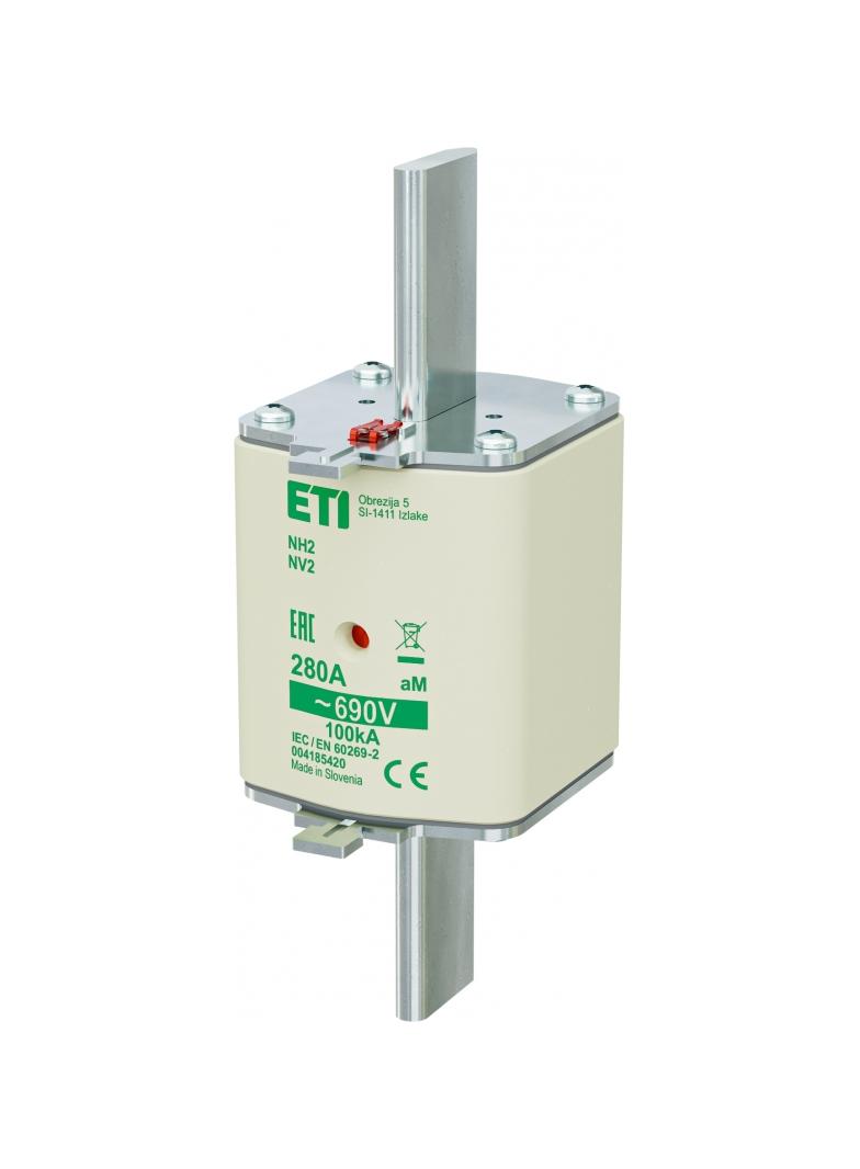 Wkładka topikowa NH silnikowa KOMBI NH2 aM 280A 690V 004185420 ETI