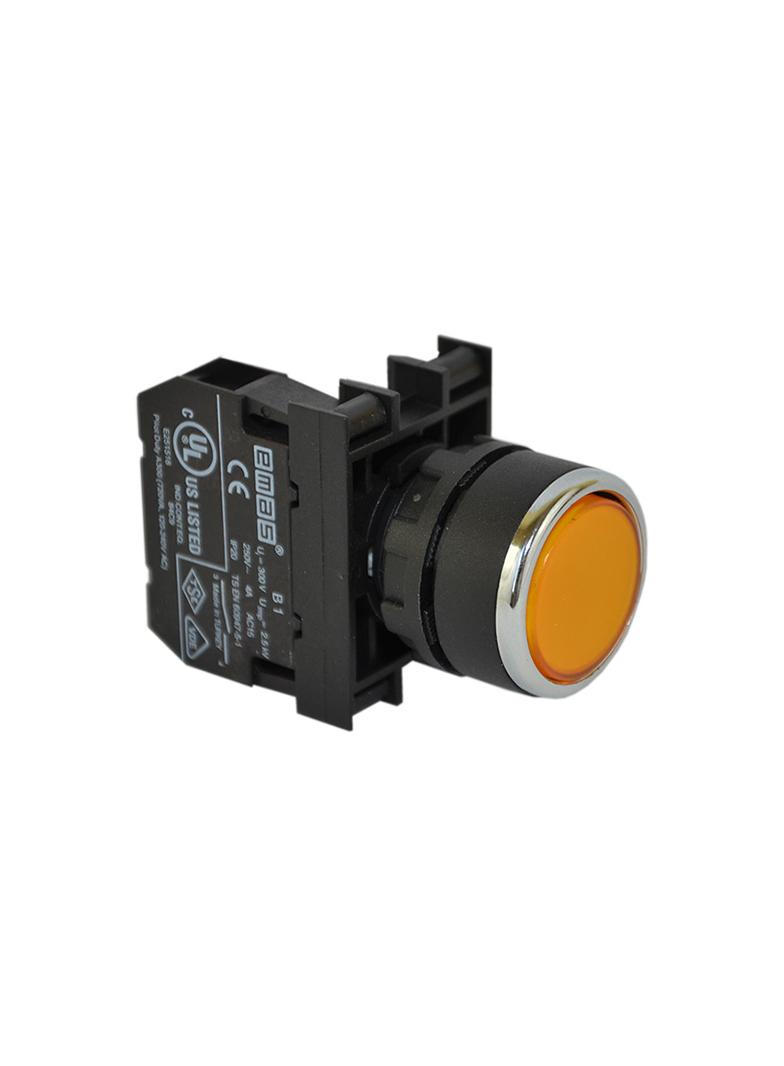 Przycisk kryty 1NO żółty