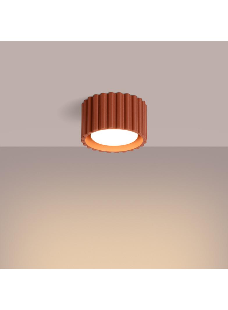 SOLLUX Plafon AURA 1 ochra czerwona Gx53 ; SL.1802