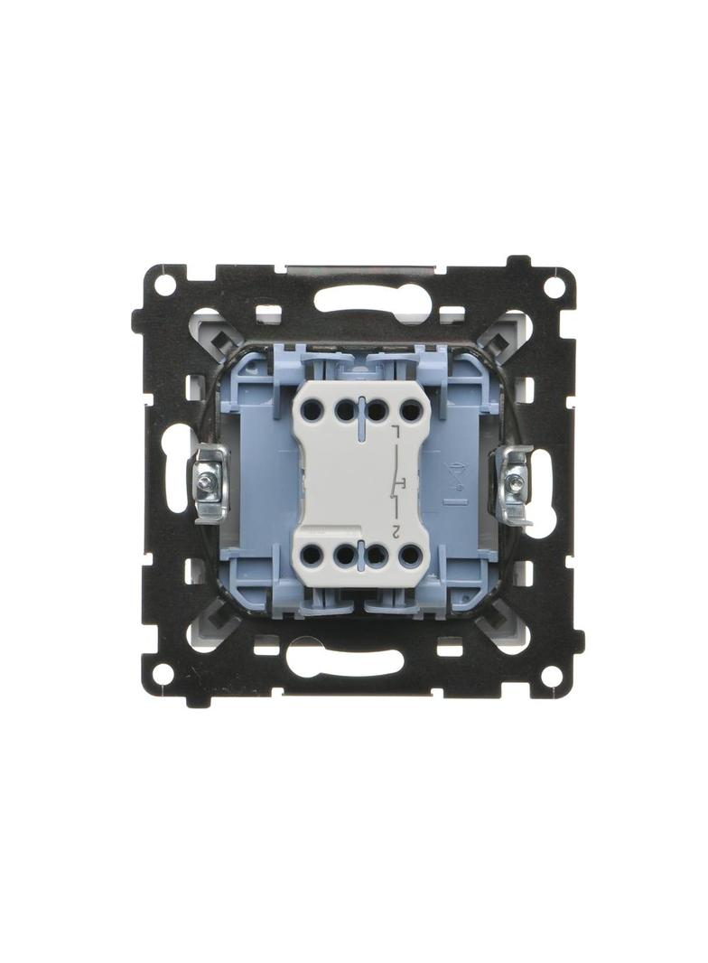 Simon 55 Przycisk zwierny pojedynczy rozwierny bez piktogramu szybkozłączka Jasnoszary mat