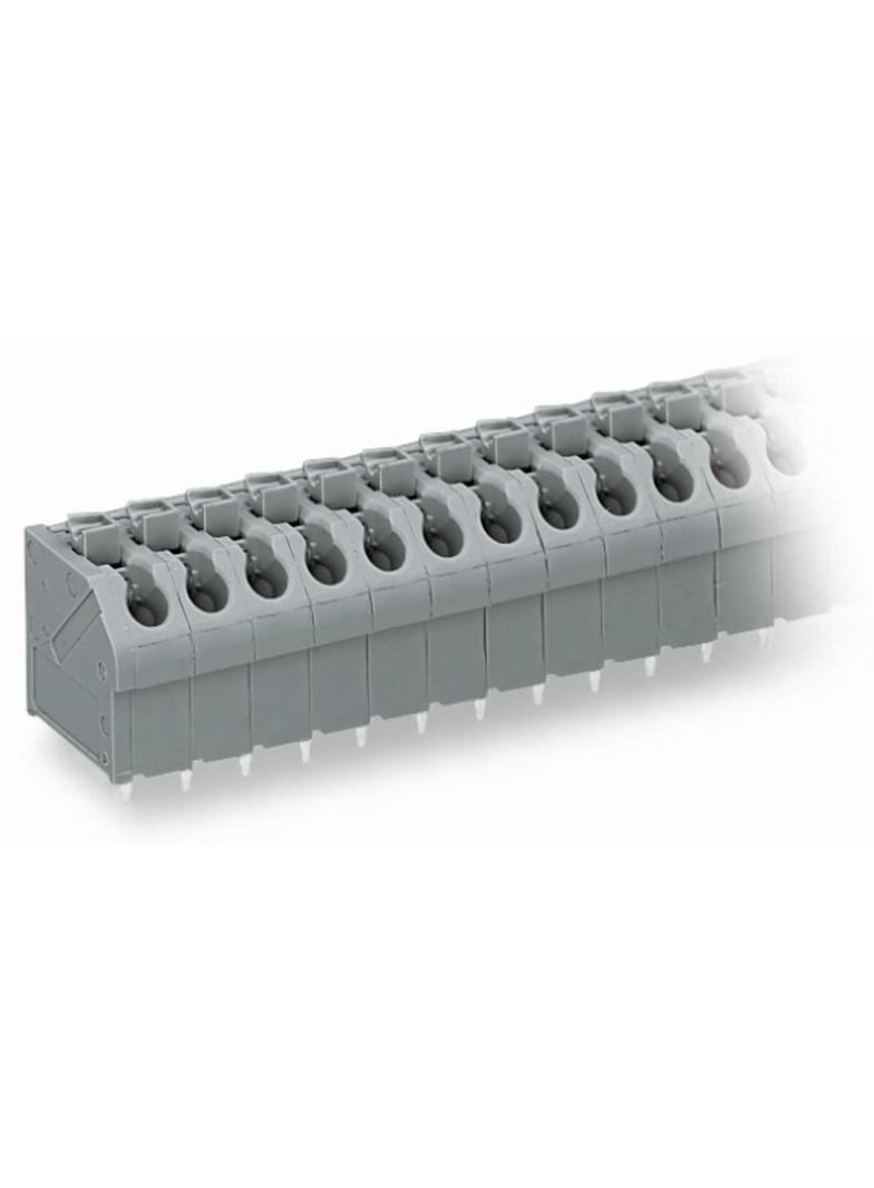 listwa zaciskowa do pł. drukowanych 12-bieg. szara raster 5 mm