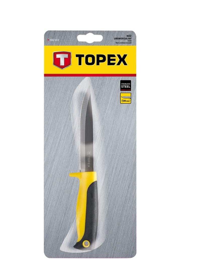Nóż uniwersalny ostrze 120mm skórzana kabura TOPEX GTX 98Z103 GTX Poland