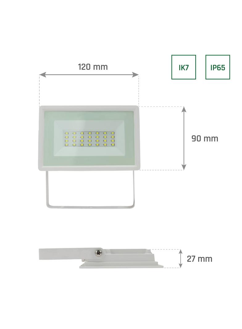 NOCTIS LUX 3 NAŚWIETLACZ 20W NW 230V IP65 120x90x27mm BIAŁY