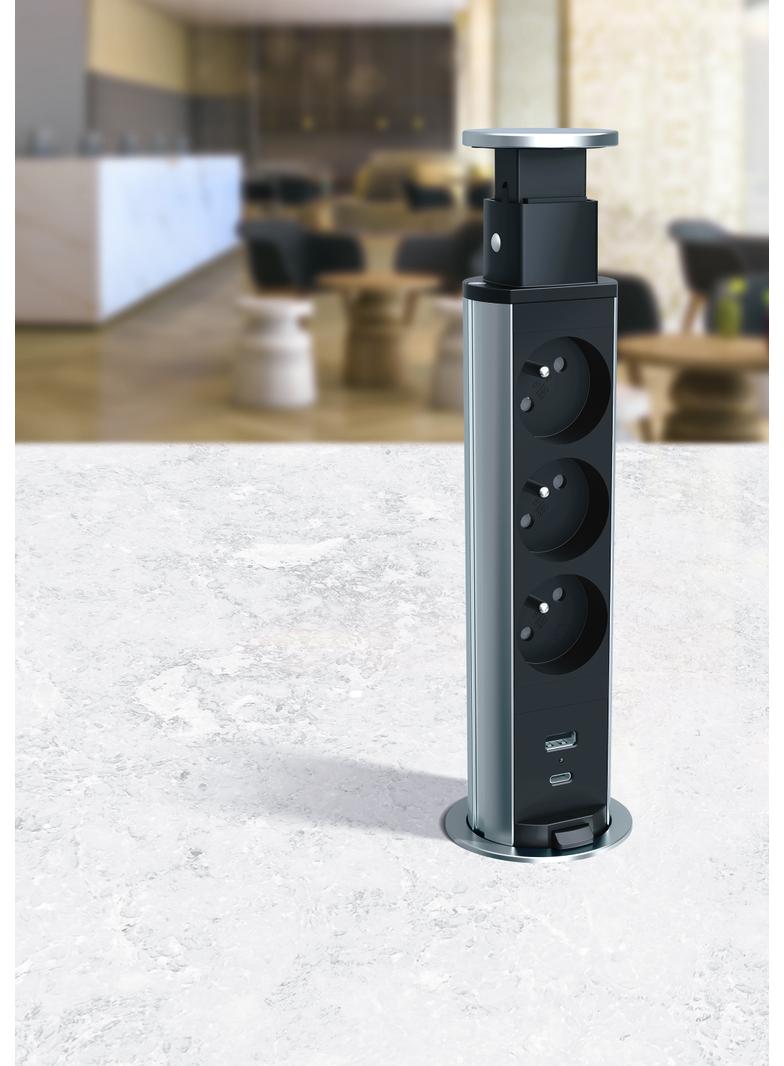 INCARA: TOWER 60 - 3X2P+Z / USB A+C / 2XRJ45 - 2,0 M, Legrand