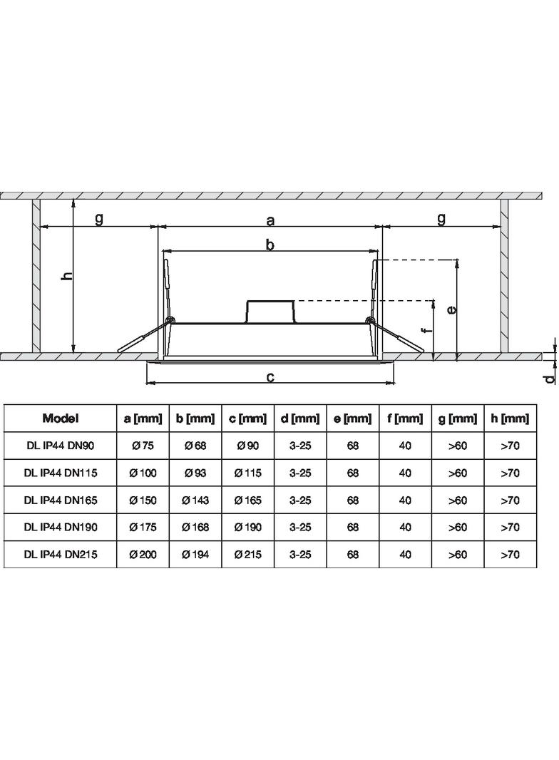 Oprawa DOWNDIGHT IP44 DN 215 30W 865 WT