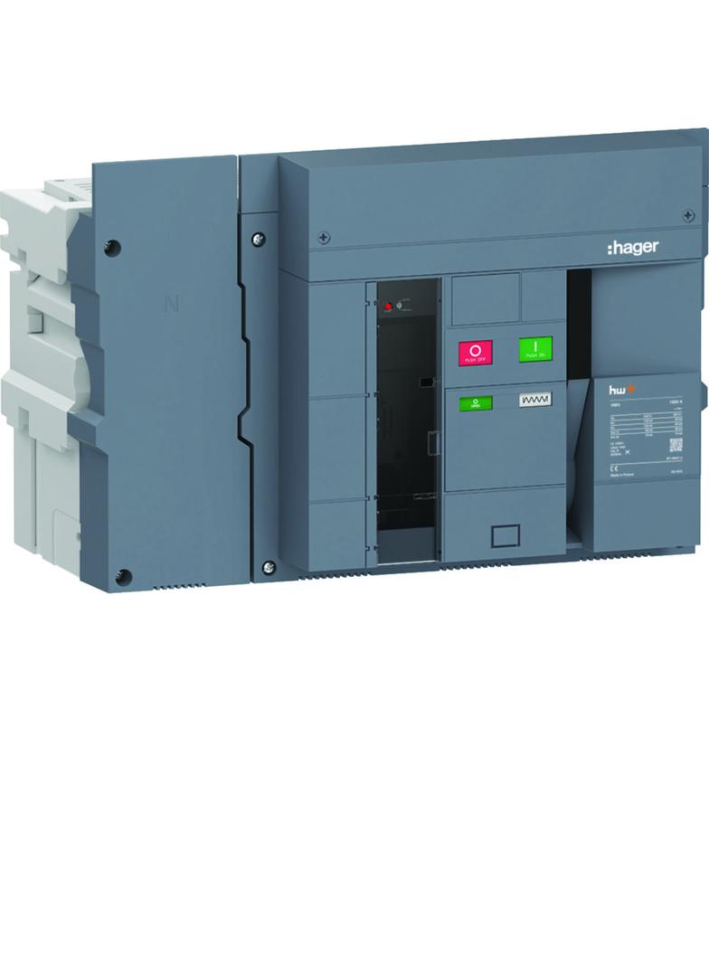 ACB HW4 120kA 1600A 4P Wyłącznik powietrzny wysuwny do wyzwalacza sentinel HW4P416DB HAGER