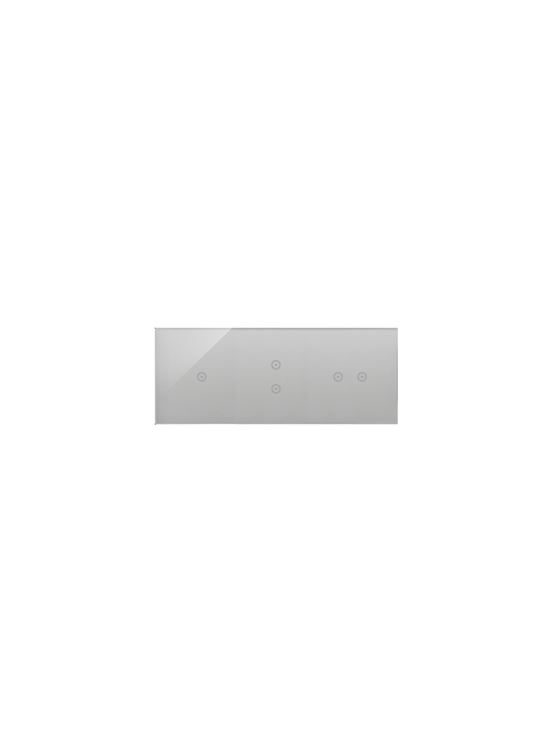 Simon 54 Touch Panel dotykowy S54 Touch 3 moduły 1 pole dotykowe + 2 pola dotykowe pionowe + 2 pola dotykowe poziome srebrna mgła DSTR3132/71 KONTAKT