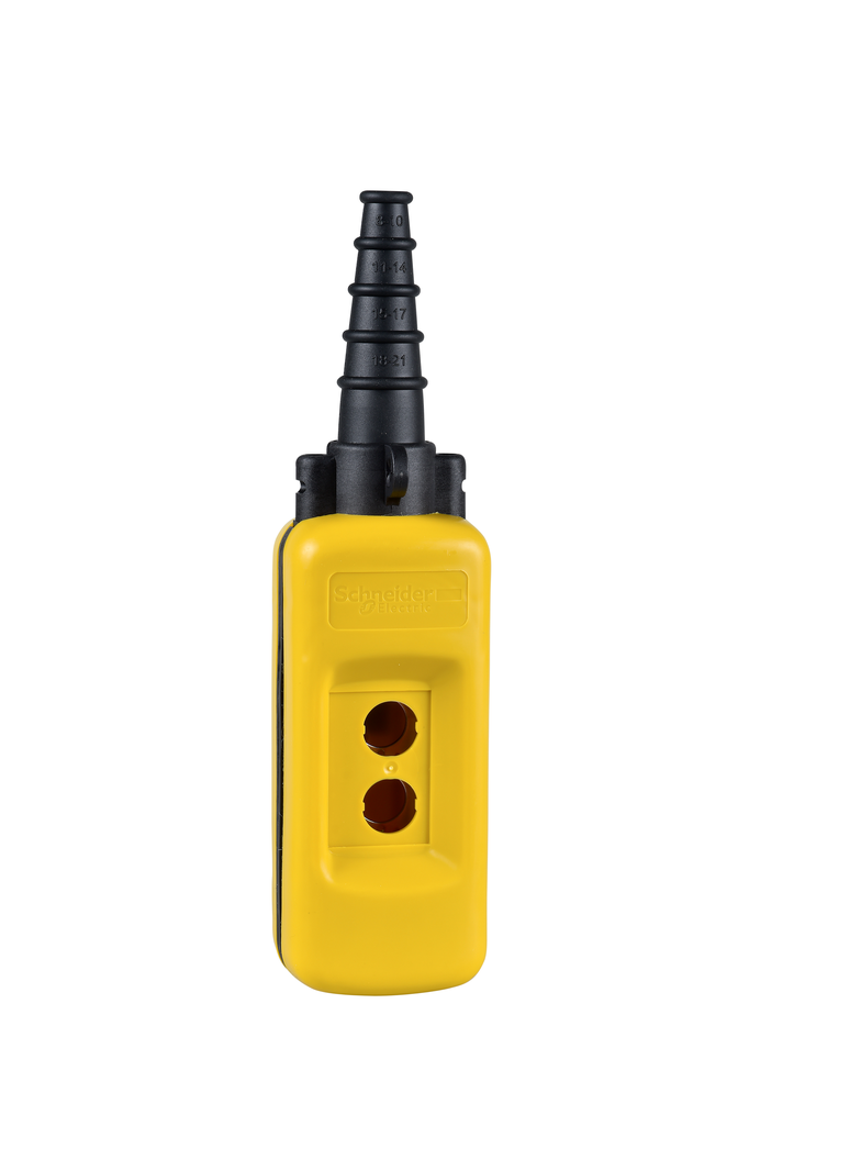 Harmony XAC Kaseta sterownicza pusta, dowolnie konfigurowalna, z 2 otworami, żółta XACA02