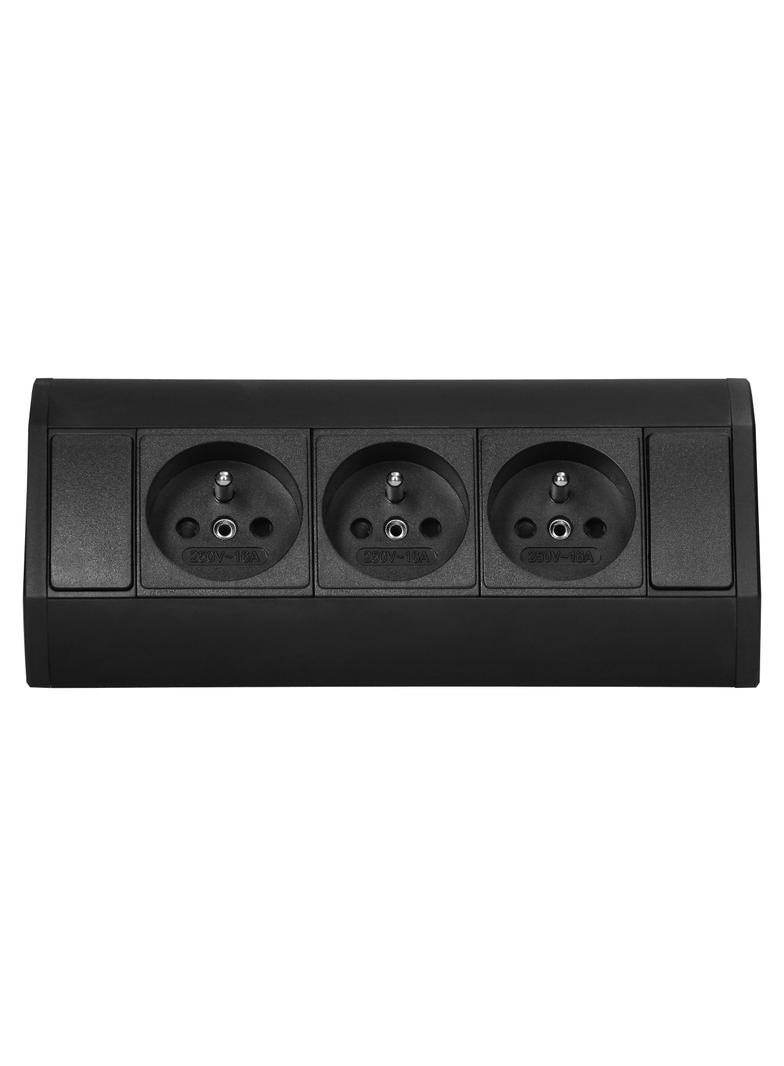 Gniazdo meblowe narożne 3x2P+Z czarne kuchnia OR-GM-9001/B ORNO