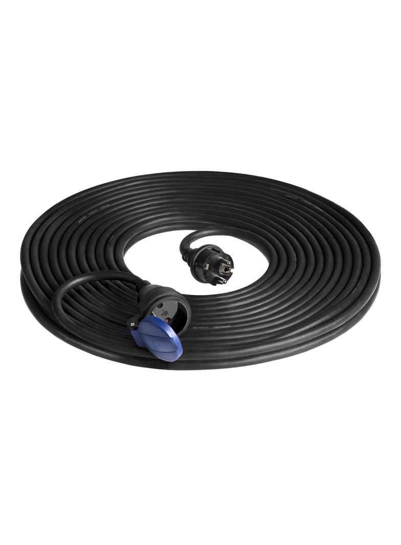 Przedłużacz warsztatowy bryzgoszczelny IP44 1x2P+Z 20m,kabel gumowy olejoodporny H07RN-F 3x1,5mm2,