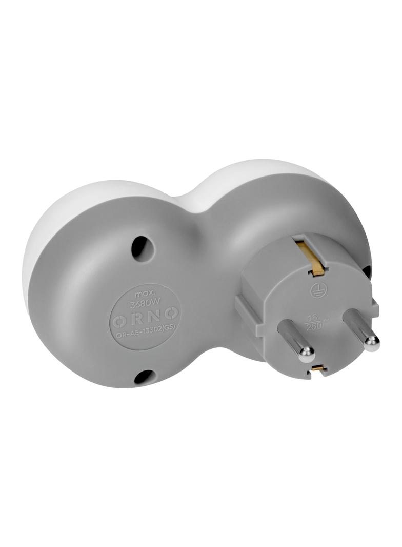 Rozgałęźnik 2P+Z, USB-A+C, schuko, biało-szary