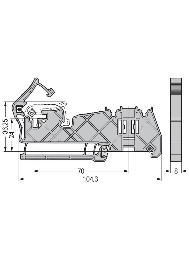 podstawka szyny zbiorczej izolowana