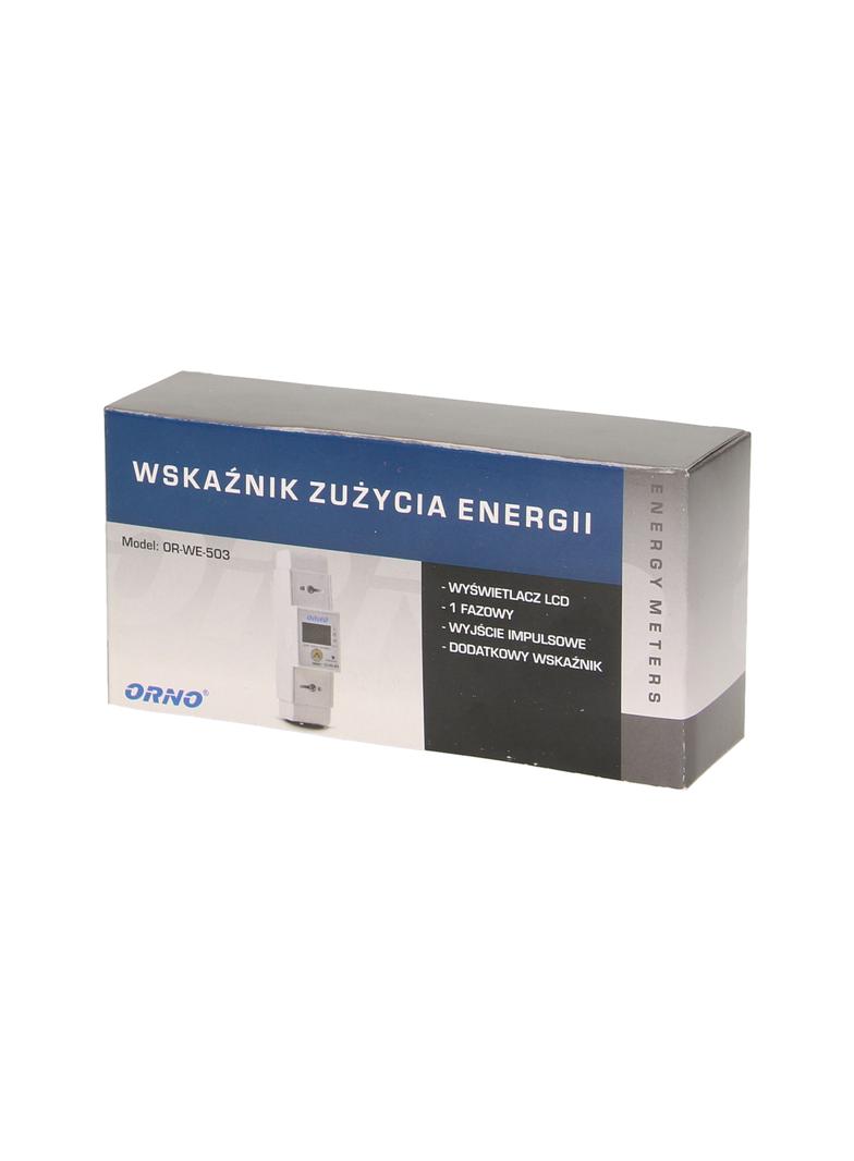 1-fazowy wskaźnik zużycia energii elektrycznej 80A dodatkowy wskaźnik wyjście impulsowe przycisk RES