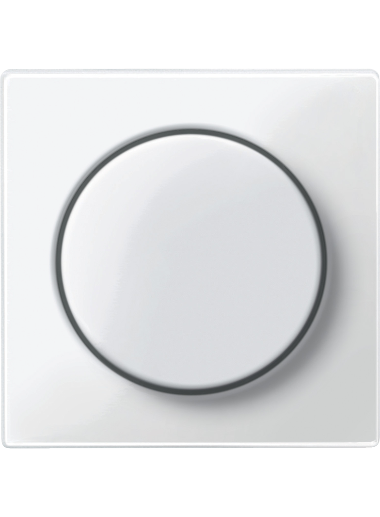 Merten, System M, płytka centralna z pokrętłem ściemniacza, biały polarny