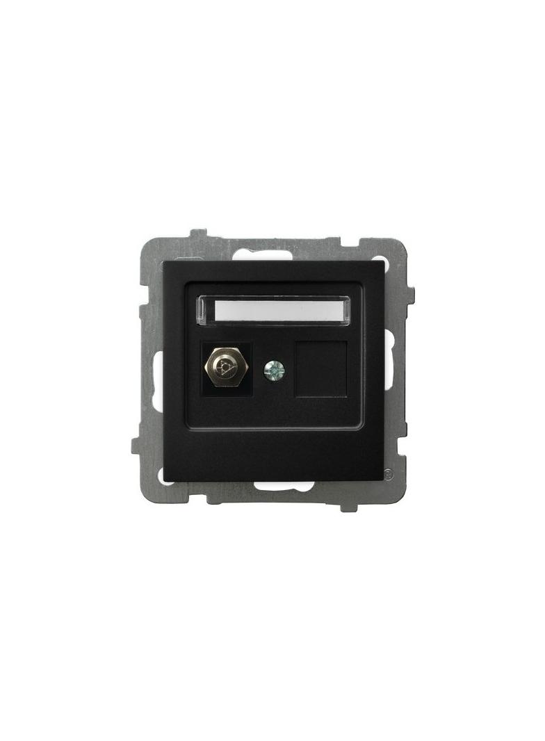 AS Gniazdo ekwipotencjalne pojedyncze - kolor czarny metalik