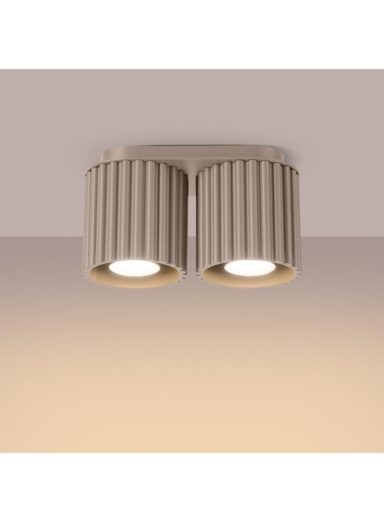 SOLLUX Plafon AURA 2 taupe GU10 ; SL.1815