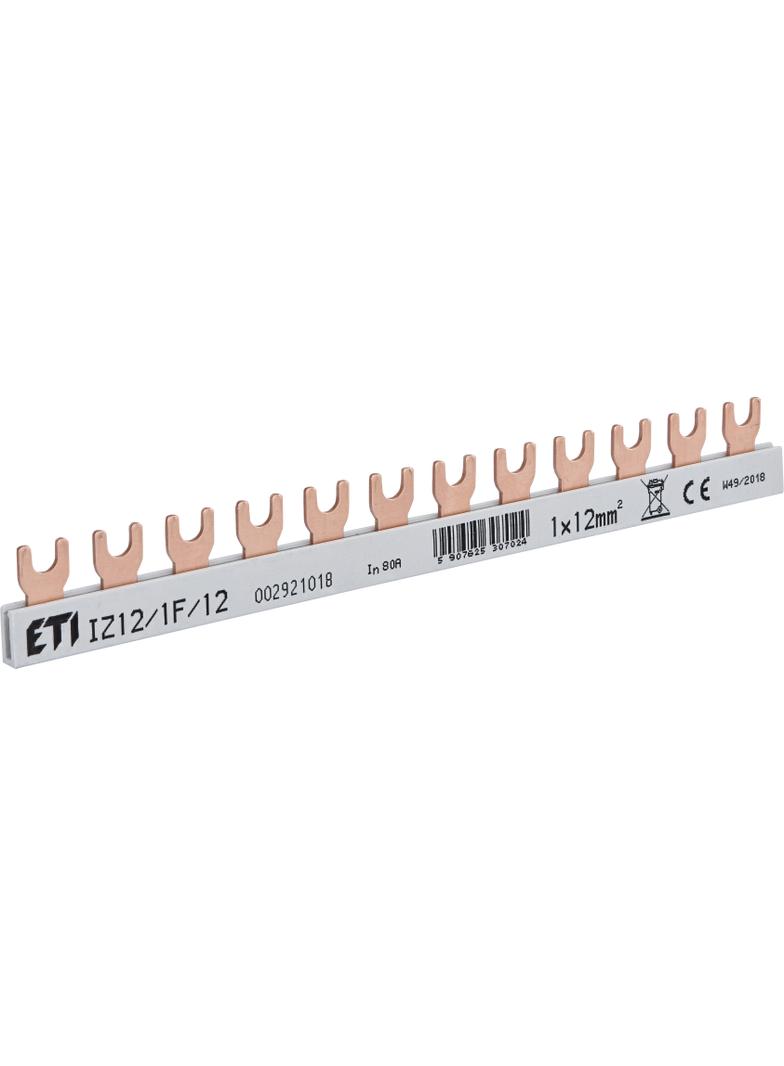 Szyna łączeniowa widełkowa 1P 80A 12mm2 (12 mod.) IZ12/1F/12 002921018 ETI