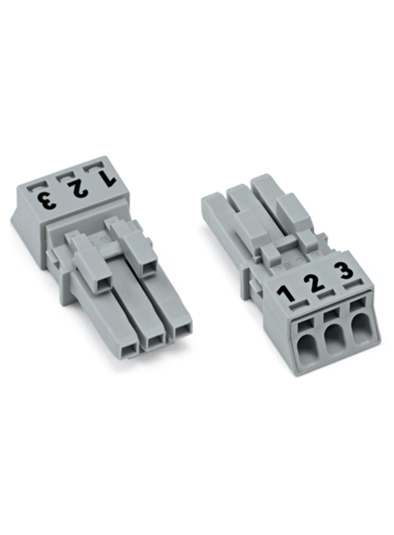 WINSTA MINI gniazdo 3-torowe szare