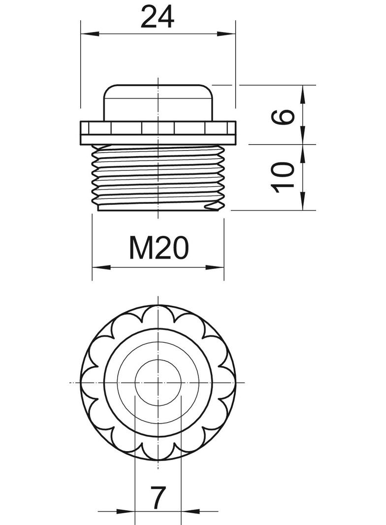 90 M, ZAŚLEPKI ZAMKNIĘTE M20 JSZ.