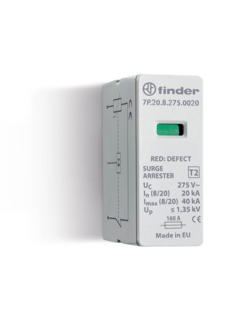 Wymienna wkładka warystora. Max 275/350V AC/DC, max prąd wyładowczy 40kA, napięciowy poziom ochrony