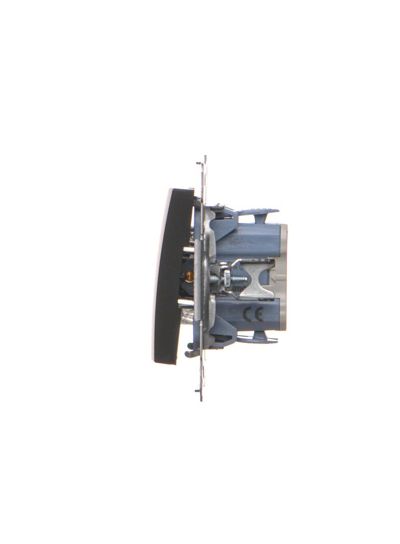 Simon 54 Łącznik schodowy 10A 250V szybkozłączka czarny DW6.01/49 KONTAKT
