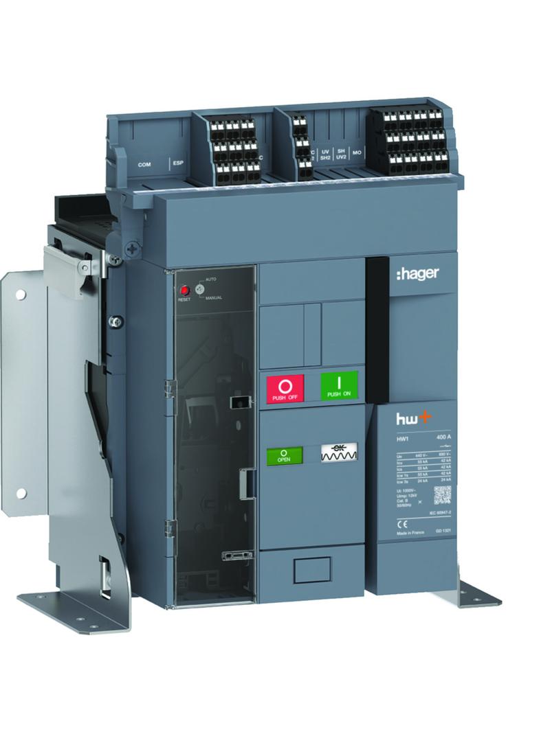 ACB HW1 55kA 400A 3P Wyłącznik powietrzny stacjonarny do wyzwalacza sentinel HW1M304FB HAGER
