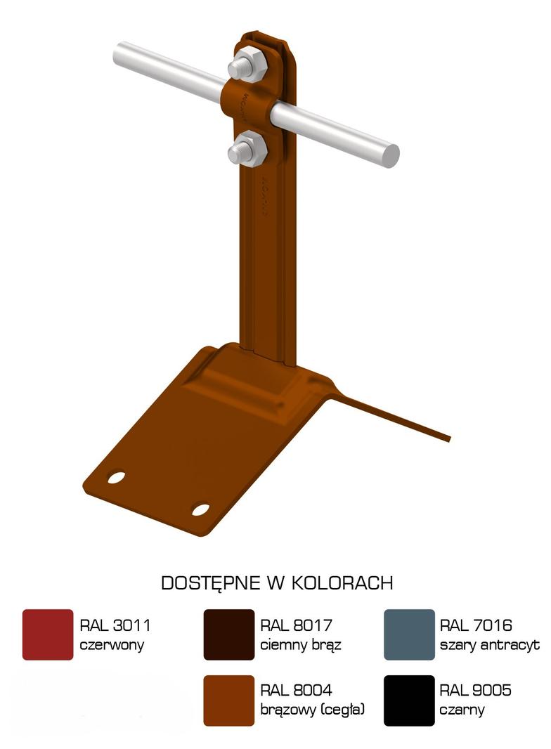 Uchwyt dachowo-szczytowy H=12 cm Z-śruba /LA/ TYP AN-11C/LA/-N