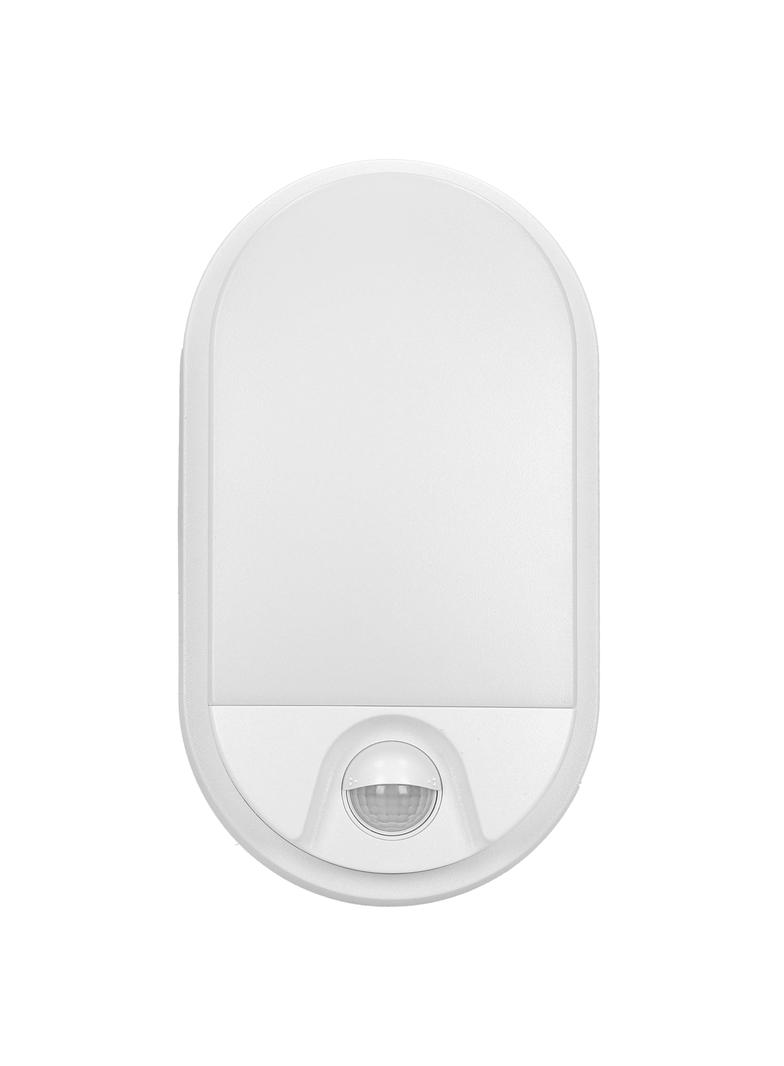 NEFRYT LED 10W, oprawa ogrodowa z czujnikiem ruchu 140st, 850lm, IP54, 4000K, biała AD-OP-6110WLPMR4 ORNO