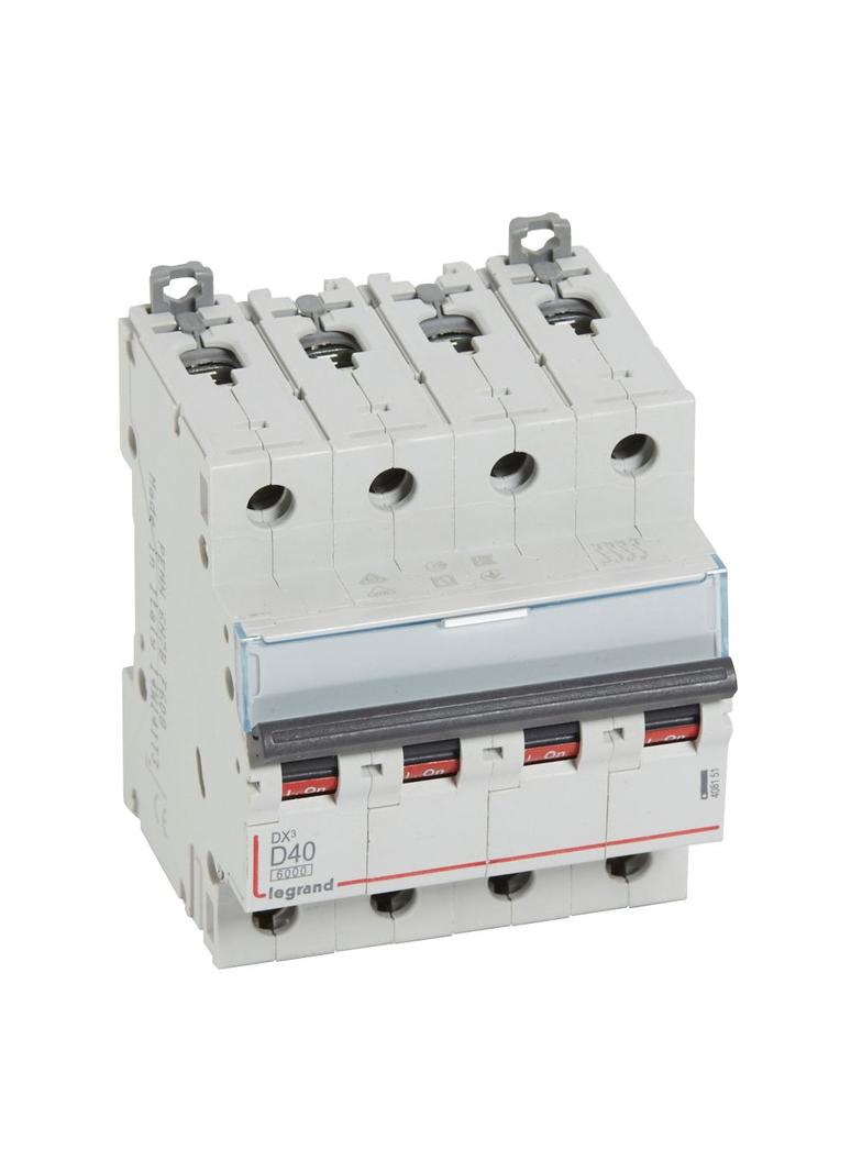 Wyłącznik Nadprądowy S 304 4P D40A 6kA DX3 408151 LEGRAND