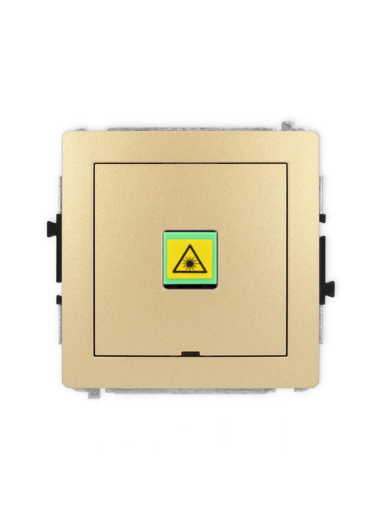 DECO Mechanizm gniazda światłowodowego/optycznego pojedynczego, bez pola opisowego złoty