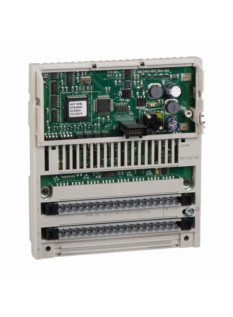Modicon Momentum, podstawa wejść analogowych, 16 wejść, wejścia z pojedynczym zakończeniem