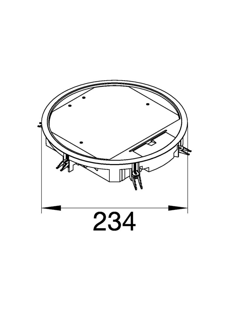 tehalit.VE-EE Pokrywa uchylna VR06 fi215 wykładzina 12mm stal szary PA VR06127011 HAGER