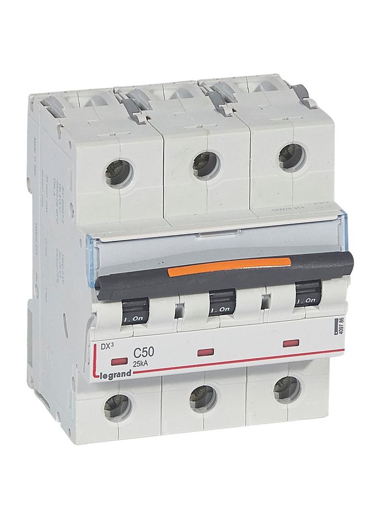 Wyłącznik Nadprądowy S323 C50 3P 50A 25Ka DX3 409786 LEGRAND